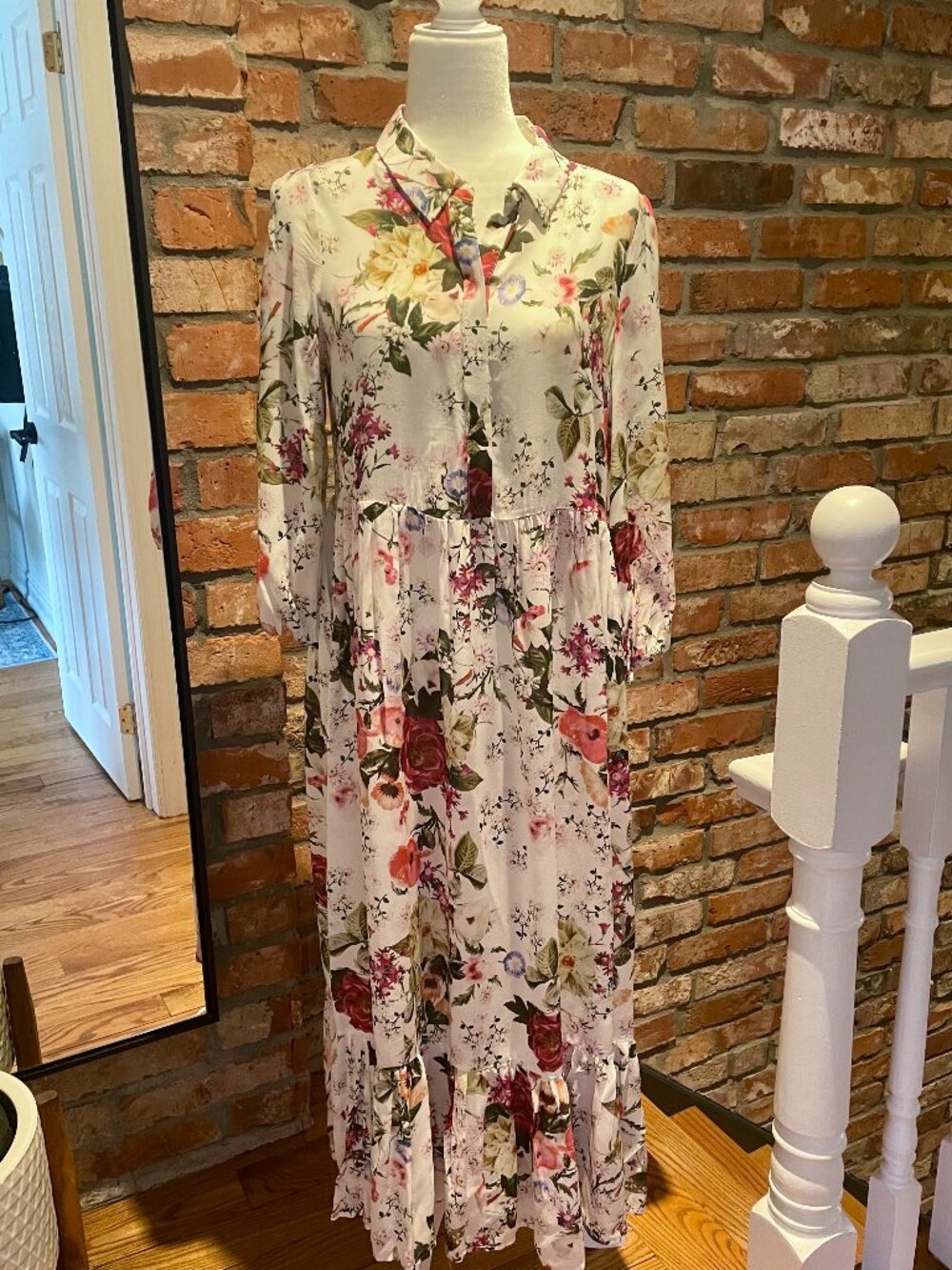 Zara Floral Long Sleeve dress, size M